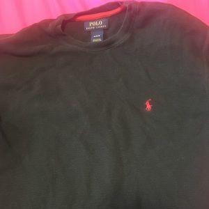 Black polo long sleeve shirt